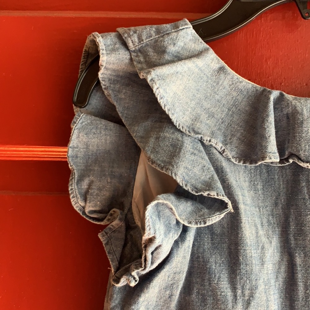 CREWCUTS KIDS RUFFLE CHAMBRAY TOP (8) - Picture 3 of 12